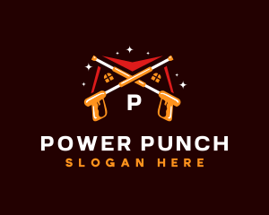 Roof Power Wash Maintenance logo design