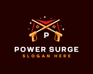 Roof Power Wash Maintenance logo design