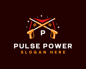 Roof Power Wash Maintenance logo design