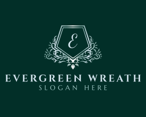 Luxury Pentagon Wreath logo design