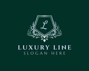 Luxury Pentagon Wreath logo design