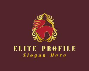 Premium Luxury Pegasus logo design