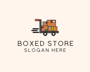 Package Warehouse Cart logo design