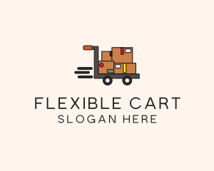 Package Warehouse Cart logo design