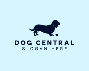 Daschund Pet Dog logo design