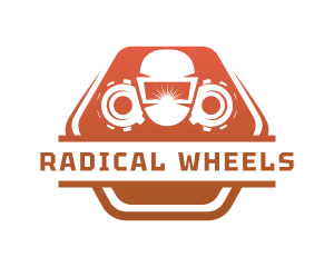 Welding Mask Cog Wheel logo design