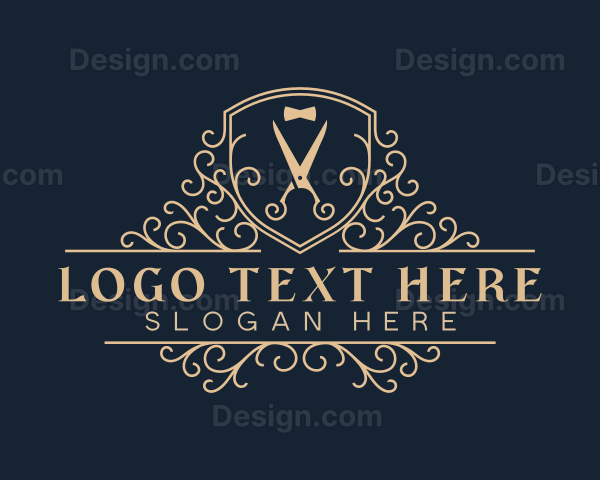 Elegant Bowtie Scissors Logo