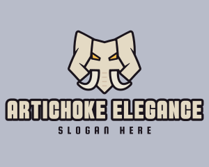 Angry Mammoth Elephant logo design