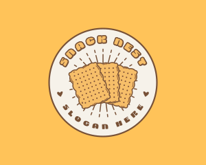 Cute Quirky Biscuit Crackers logo design