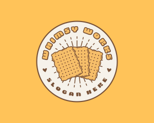 Cute Quirky Biscuit Crackers logo design