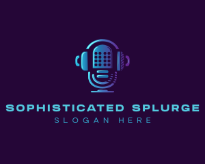 Radio Station Microphone logo design