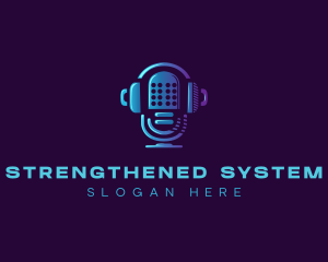 Radio Station Microphone logo design