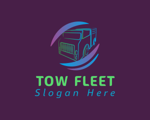 Trucking Logistics Swoosh logo design