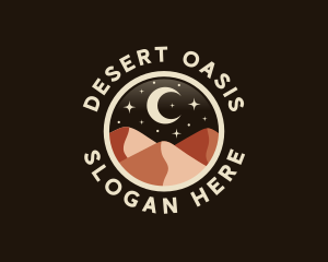 Desert Crescent Moon logo design