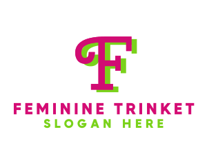 Feminine Neon Curly logo design