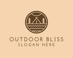 Outdoor Camping Badge logo design