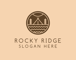 Outdoor Camping Badge logo design