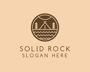 Outdoor Camping Badge logo design