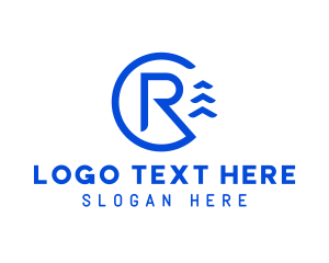 Blue Letter R Nautical  logo