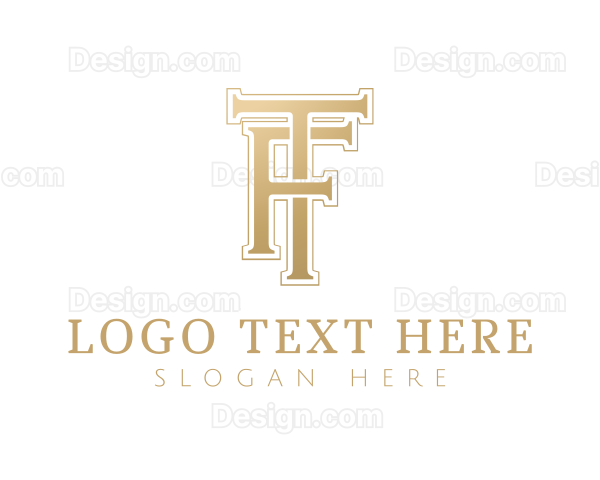 Elegant Letter TF Monogram Logo