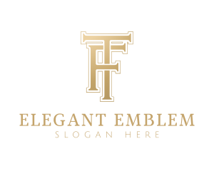 Elegant Letter TF Monogram logo