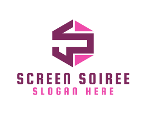 Mechanical Pink S logo design