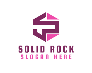 Mechanical Pink S logo design