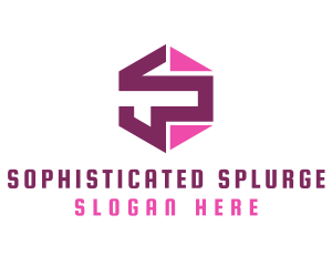 Mechanical Pink S logo design