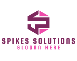 Mechanical Pink S logo design