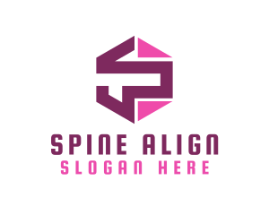 Mechanical Pink S logo design