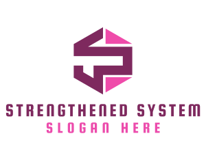 Mechanical Pink S logo design