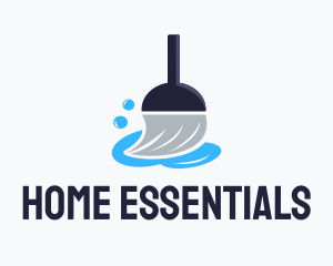 Broom Household Cleaner  logo design