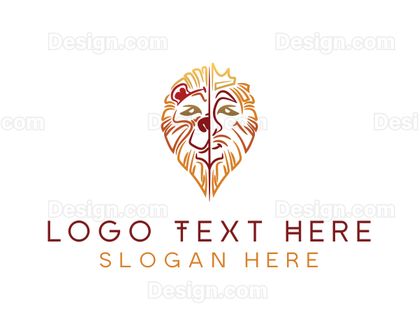 Royalty Lion King Head Logo