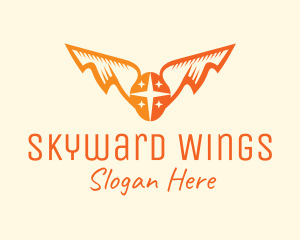 Orange Egg Star Wings logo design