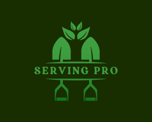 Planting Shovel Landscaping Logo