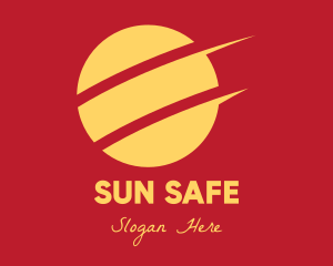 Golden Oriental Sun logo design