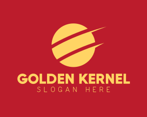 Golden Oriental Sun logo design