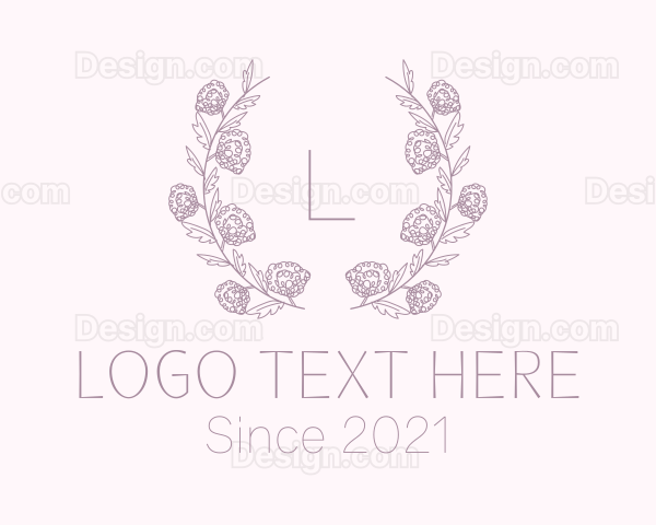 Floral Event Planner Wreath Logo