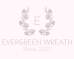 Floral Event Planner Wreath logo design