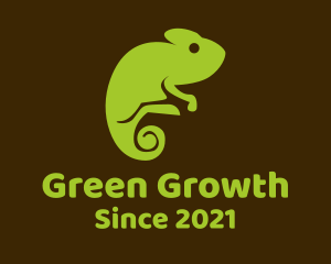 Nature Green Chameleon logo design