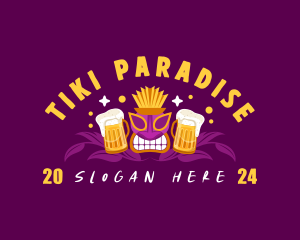 Hawaiian Tiki Beer logo design