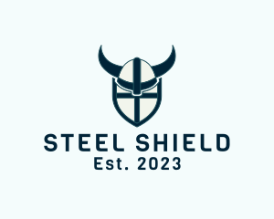 Viking Helmet Shield  logo design