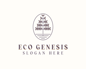 Nature Eco Tree logo design