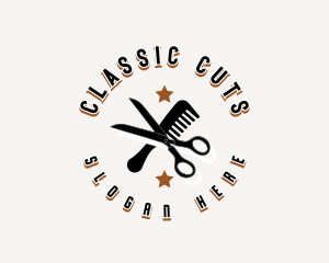 Barber Scissors Comb logo