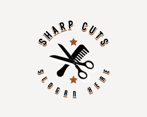 Barber Scissors Comb logo