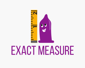 Condom Size Ruler logo design