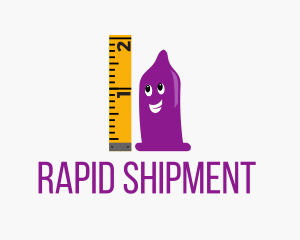 Condom Size Ruler logo design