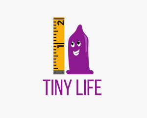 Condom Size Ruler logo design