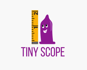 Condom Size Ruler logo design