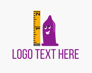 Ruler - Condom Size Ruler logo design